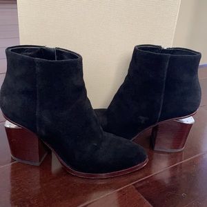 ALEXANDER WANG black suede ankle boot 6.5